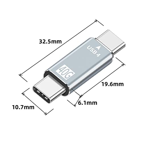 chenyang Adaptador USB C Macho a Macho USB4 100W 8K miniatura 7