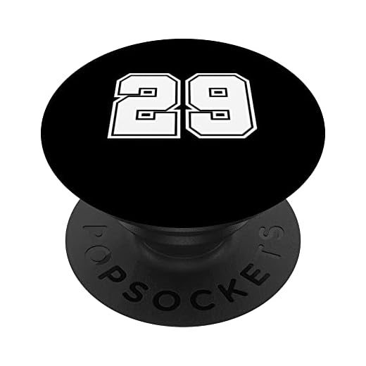 Número 29 - Camiseta deportiva de cumpleaños número veintinueve PopSockets PopGrip Intercambiable