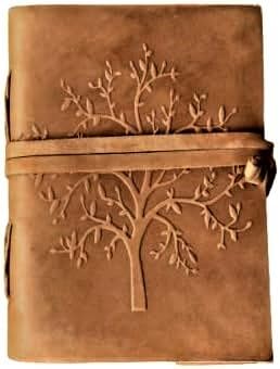 OVERDOSE Deckle Brown Leather Tree Journal