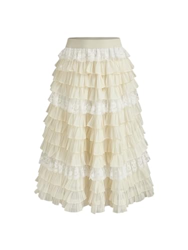【aclent】Lace layered sweat pleats skirt Amazon.com: Charming Lace Layered Skirt Summer Skirts High