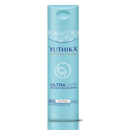 Yuthika Professional Ultracare Sulfate Free Shampoo 250 ml | Total Repair Shampoo for Damaged, Dry & Frizzy Hair | Gentle Daily Care for Women & Men
