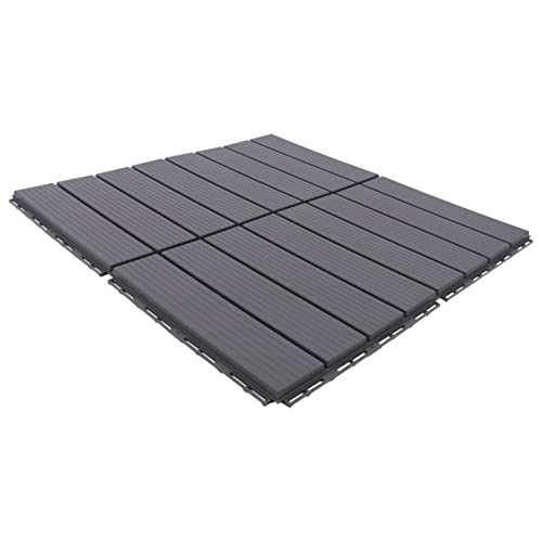 Balkon Terassenfliesen, Patio Fertiger Interlocking Bodenbelag, Deck Fliesen, Innen Außen Garten Decking Déco 30x30 cm 22 PCS