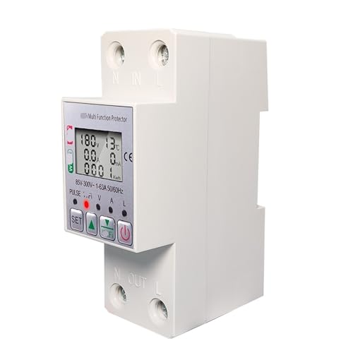 Compteur d'énergie électrique 63A 110V triphasé avec interrupteur rail DIN et minuterie