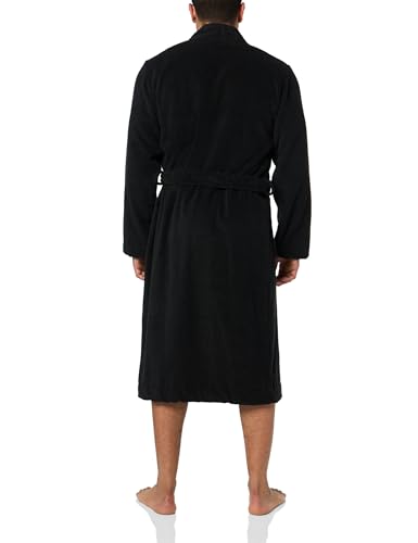 HUGO Mens Long Terry Robe With Embroidered Logo3