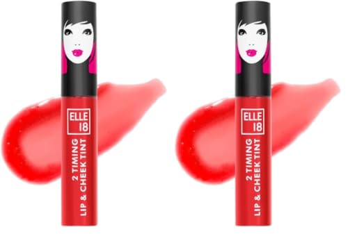 Image of Elle18 2Timing Lip& Cheek Tint Tropicana 4ml (Pack of 2)
