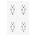 Micmi USB C Pd 65w Outlet Wall Dual High Speed Receptacle Smart Fast Charging Capability, Tamper Resistant Wall Plate Included UL Listed (4, White, 65W USB c PD Outlet)