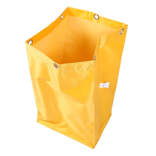 MUSISALY 1 PC Canvas Bag Large Garbage Bags Garbage Can Cleaner Outdoor Work Cart Reusable Bags Janitorial Cart Replacement Bag Outdoor Leaves Bag Outdoor Trash Cans Garbage Bin Bag Yellow