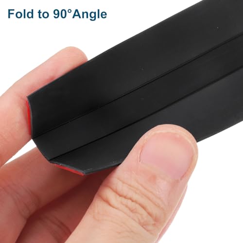 Image of uxcell 126 inchx1.5 inch Caulk Tape Waterproof Tape Not Go Moldy Double Line Self Adhesive Shower Tape Caulk Strips for Kitchen Countertop,Bathroom Toilet Floor Black 2Pcs