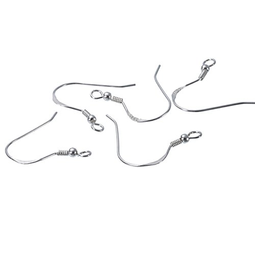 Preisvergleich Produktbild Housweety 925 Sterling Silber Ohrhaken Fischhaken Ohrfeder,10Paar