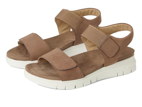 David Tate Women's Papaya Flat Sandal, Taupe, 8 UK Wide