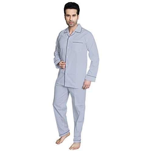 Image of Men's Cotton Solid Night Suit
