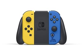 Nintendo Switch Blue and Yellow Joy con, NO Game Code included, Console Only, WildCat Fortnite Code is NOT Included, with ELMTech