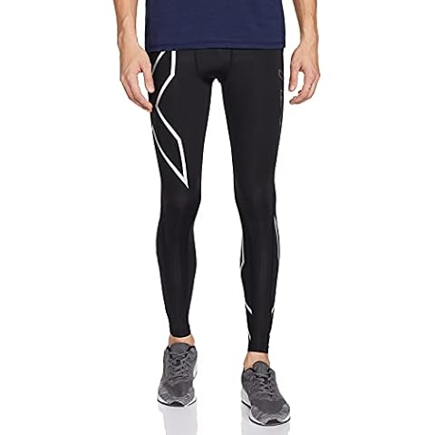 2XU Men's Core Compression Tights, Black/Silver, M UK Cover