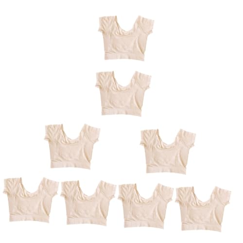 Beavorty 8 Peças Roupa Íntima Com Almofada De Suor Blusas De Verão Para Mulheres Camisas De Treino F