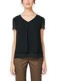 s.oliver tunika bluse weiss  s.Oliver BLACK LABEL Damen 01.899.12.5102 Regular Fit Bluse, Schwarz (Forever Black 9999), (Herstellungsgröße: 46)