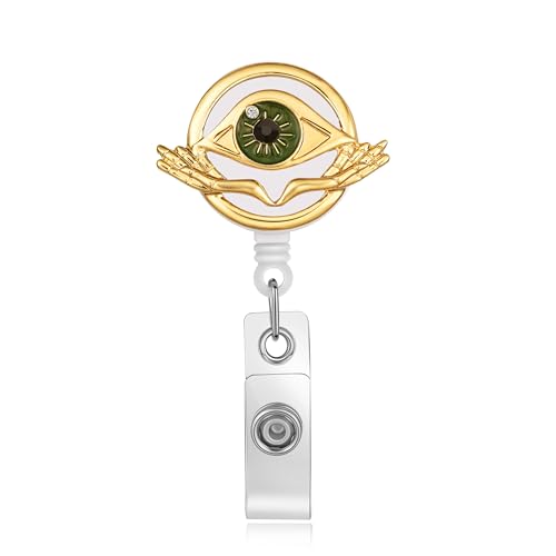 MEDFOLY Optometry Eye Badge Reel Retractable ID Badge Holder Clip for Ophthalmology Ophthalmologist 