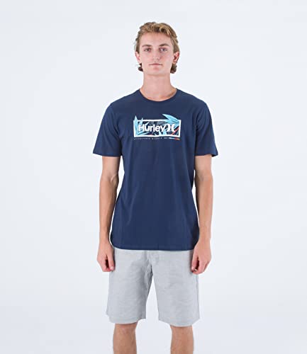 T-shirt Hurley Evd Flower Box SS Homme aux finitions soignées en noir