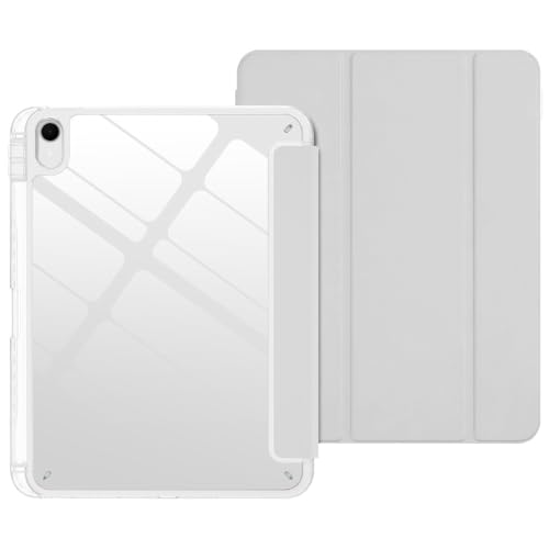 Étui pour iPad Air 2022 en cuir premium et silicone gris