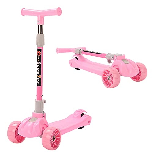 homewell Patinete infantil Stunt Scooter portátil, varios colores, apto para niños de 2 a 10 años, color rosa