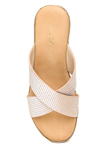 Image of Valiosaa womens Rose Gold Heels Heeled Sandal
