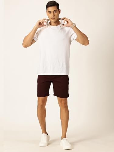 Image of Thomas Scott Men's | Solid | Mid Rise | Light Weight | 100% Cotton | Casual | Chino | Shorts for Men
