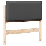 vidaXL Cabecero tapizado con cabecera Gris Natural y Oscuro 75 cm, Pieza de Acuerdo Minimalista Únic