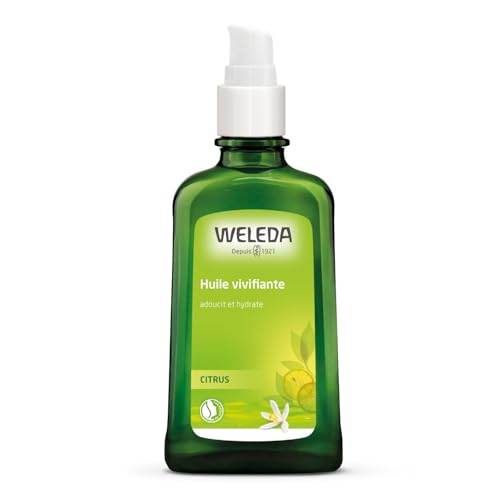 WELEDA - Huile vivifiante au Citrus - Adoucit et nourrit - Pour les peaux sèches et les zones rugueuses (coudes, genoux, etc...) - NATRUE* - Vegan*** - 100ml