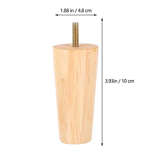 TOPBATHY 4Pcs de Estilo Nórdico Cadeira de Madeira Pernas Pernas de Reposição para Móveis de Madeira