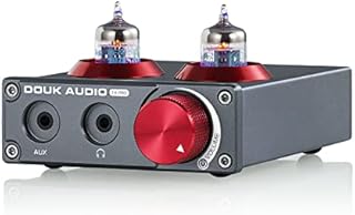 Douk Audio T4 PRO Vacuum Tube Phono Preamp, MM Turntable Preamplifier, GE5654 Hi-Fi Headphone Amp for Home Theater/Record Player/Stereo Amplifier/Active Speaker