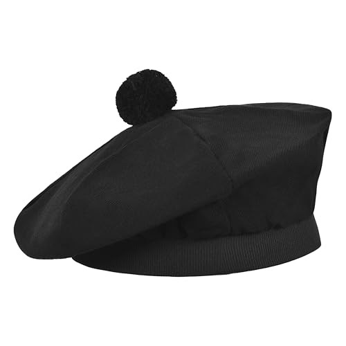 Kilt Emporium: Scottish Tam Hat - Traditional Tam O Shanter Hat Men Caps with Pompom - Classic...