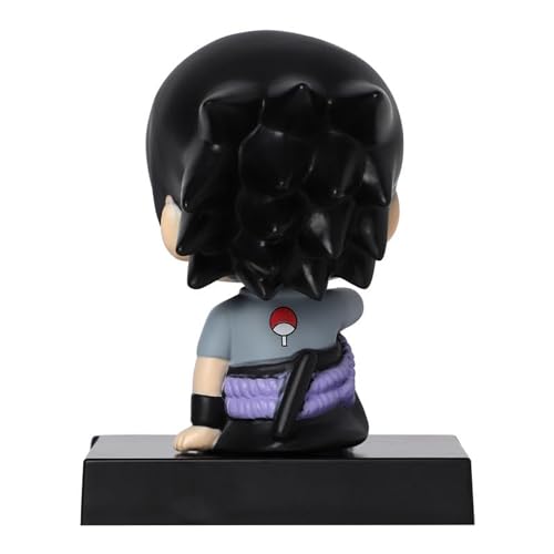 Image of AUGEN Super Hero Sasuke Uchiha B Action Figure Limited Edition Bobblehead with Mobile Holder for Car Dashboard, Office Desk & Study Table (Pack of 1)