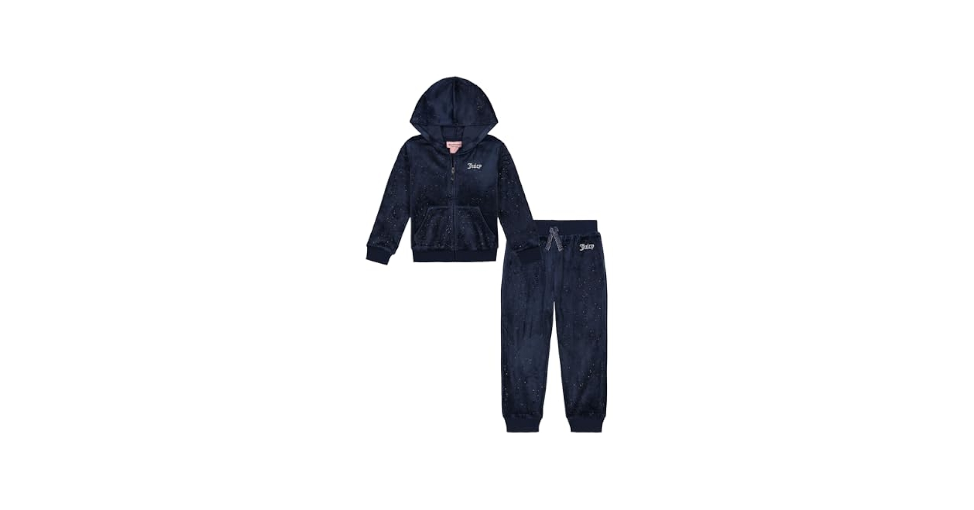 Amazon.com: Juicy Couture Girls' 2pc Zip Up Embossed Velour