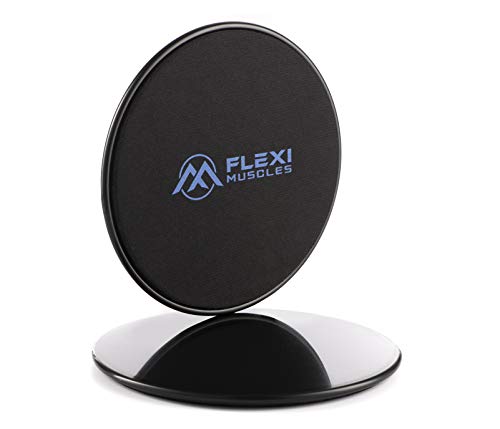 Flexi Muscles Core Sliders Dual Sided Sliding Discs for Use on Carpet or