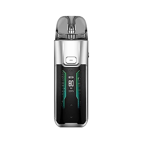 V-aporesso LUXE XR MAX Kit (Plata) 80W, kit de inicio de cigarrillo electrónico equipado con un cartucho de cápsula Luxe XR DTL 5 ml, alimentado por una batería incorporada de 2800 mAh, sin nicotina