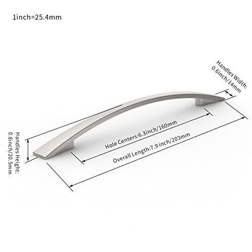 FURNIWARE Pack of 10 Cabinet Pulls, Zinc Alloy Drawer Pulls, Hardware Modern Kitchen Cabinet Door Handles - Image 4
