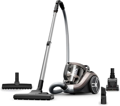 Rowenta Compact Power XXL - Aspiradora sin bolsa, motor de bajo consumo, 900 W, filtración ciclónica avanzada de 3 niveles, depósito de suciedad extragrande de 2,5 L, compacta, animal care, RO4B50