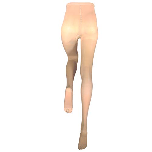Image of Truform 20-30 mmHg Compression Pantyhose, Women's Hosiery Support Tights, Beige, Medium