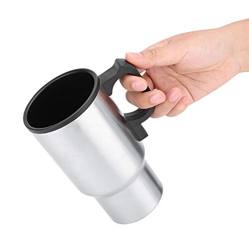 Taza eléctrica para coche 450ml acero inoxidable 12V miniatura 7