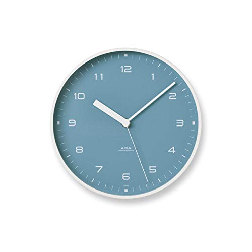 レムノス 掛け時計 AIRA エアラ アナログ アルミ 水色 ライトブルー LC18-03 LBL Lemnos φ200×d40mm