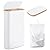 Slim Laundry Hamper with Lid by Fiona's magic, 63L Narrow Laundry Basket with Removable Bag, White Collapsible Dirty Clothes Basket, Thin Tall Storage Basket for Bathroom, Bedroom