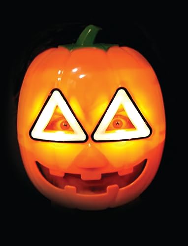 RUBIES HALLOWEEN - Accesorio oficial para disfraz adulto - Máscara de calabaza brillante y sonora - Talla única - Pilas incluidas, para disfraz de Halloween, mujeres y hombres