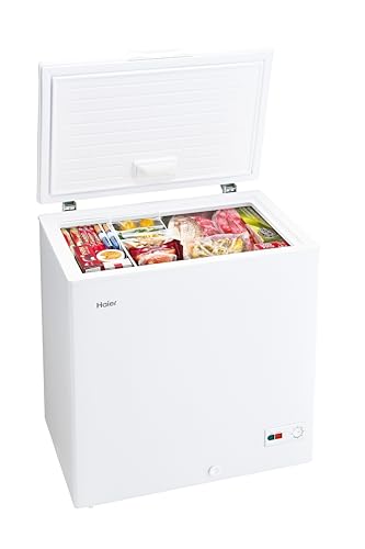 undefined ハイアール(Haier) 冷凍庫 200L 幅82cm 上開き 直冷式 急冷凍 キャスター付き JF-HSC20A(W) ホワイト バスケット付き LED庫内灯 静音 の商品画像 1