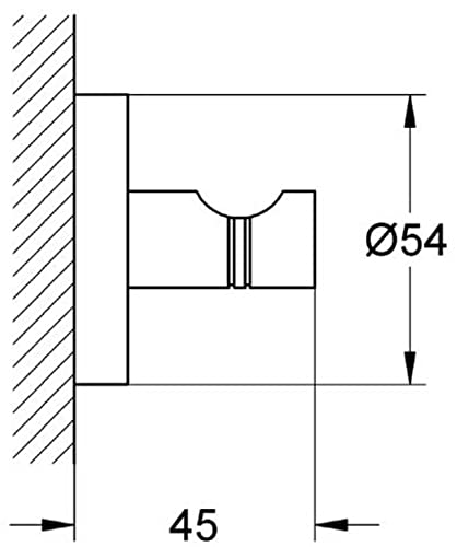 GROHE Essentials - Bademantelhaken (robuster Haken, langlebige und pflegeleichte Chromoberfläche, einfache Montage), chrom, 40364001