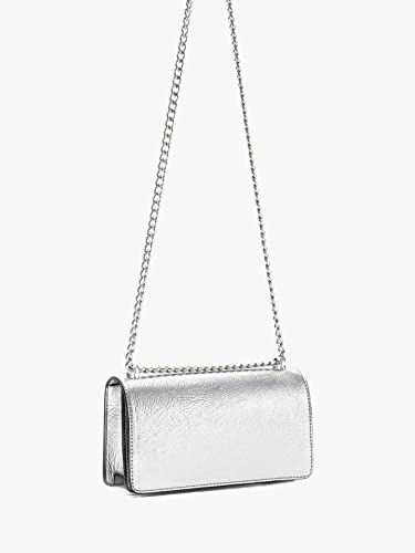 GORGLITTER Women's Silver Mini Crossbody Purse Metallic Y2K Flap Shoulder Bag Clutch Bags4