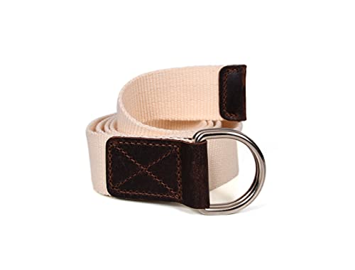 Aaron Leather Goods Canvas Belt with D-ring for men & women 1 or 3 pcs Black Brown Green