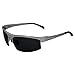 Global Vision BluWater Alumination 5 Polarized Sunglasses for Men or Women Boating & Fishing Silver Aluminum Frame w/Smoke Lens