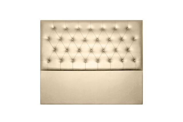 FISIO Dreams Cabecero Delux ROMBO Tapizado en Polipiel para Cama 90, 105, 135, 150, 160, 180 y 200 cm | Diseño Capitoné Chesterfield | Cabecero Acolchado Fabricado en España