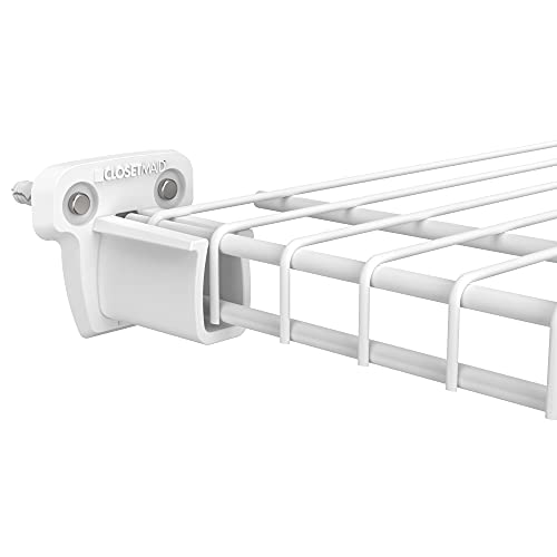 Closetmaid 21941 Pre-Loaded 2.75-Inch Low-Profile Wall Brackets With Anchors For Wire Shelving, 250-Pack, White #TOP1