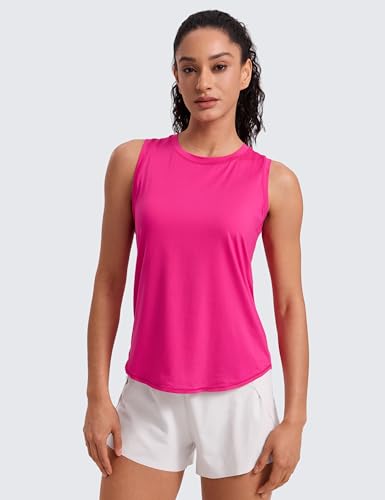Image of CRZ YOGA Lightweight Racerback Tank Top | Workout, Moisture Wicking, Classic Fit, Hip Length, Reflective Spots, Sleeveless Shirts for Women