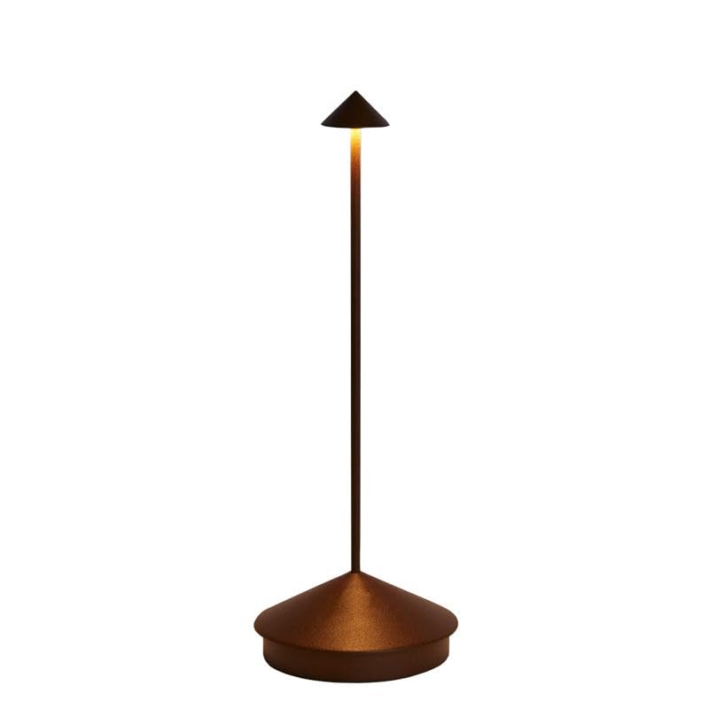 Cordless Rechargeable Morden Designed LED Table Lamp Light, Decoration for Restaurant, Bar, Bedroom, Office, Gift (White)